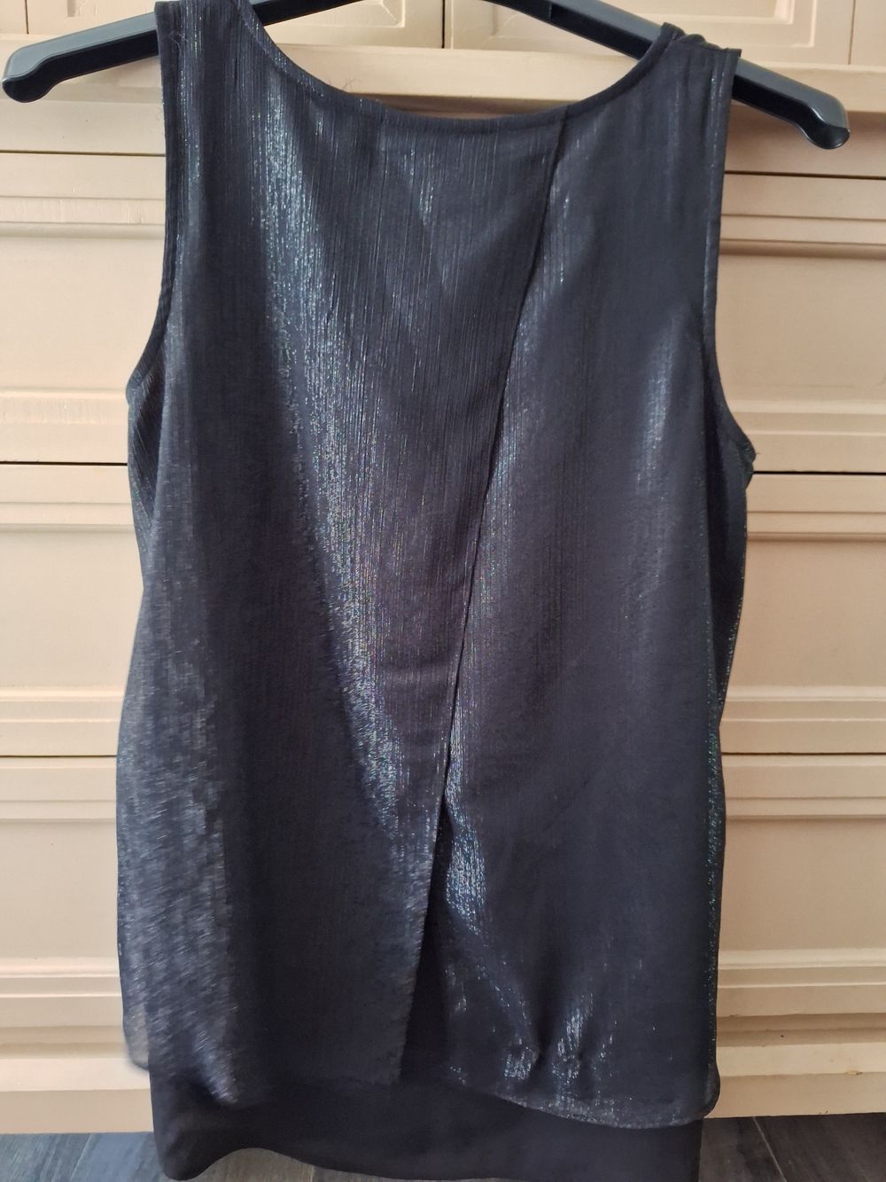 Apt. 9 Black Shimmer Layered Scoop Neck Tank - Picture 4 of 5